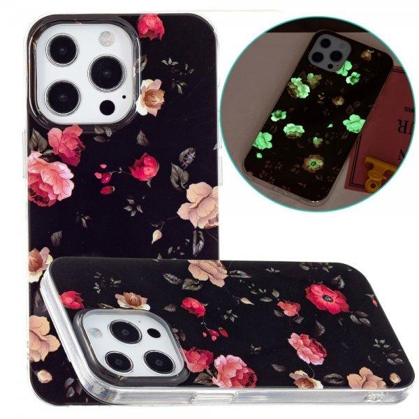 iPhone 15 Pro Max Skal Motiv Rosor Svart