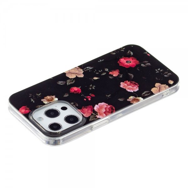 iPhone 15 Pro Max Skal Motiv Rosor Svart