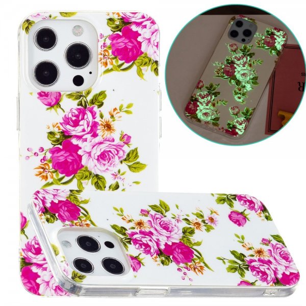iPhone 15 Pro Max Skal Motiv Rosor Vit