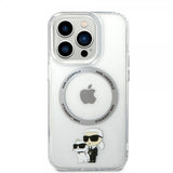 Karl Lagerfeld iPhone 15 Pro Max Skal NFT Karl & Choupette Transparent
