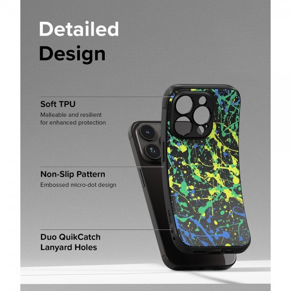 Ringke iPhone 15 Pro Max Skal Onyx Design Action Painting