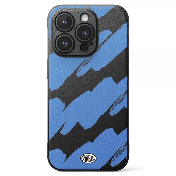 Ringke iPhone 15 Pro Max Skal Onyx Design Blue Brush