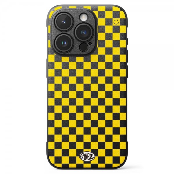 Ringke iPhone 15 Pro Max Skal Onyx Design Checkerboard Yellow