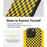Ringke iPhone 15 Pro Max Skal Onyx Design Checkerboard Yellow