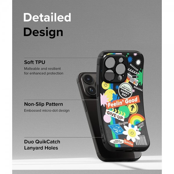 Ringke iPhone 15 Pro Max Skal Onyx Design Sticker
