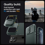 Spigen iPhone 15 Pro Max Skal Optik Armor MagFit Abyss Green