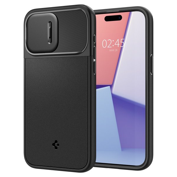 Spigen iPhone 15 Pro Max Skal Optik Armor MagFit Svart