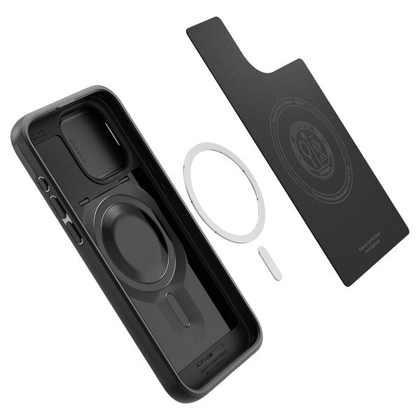 Spigen iPhone 15 Pro Max Skal Optik Armor MagFit Svart