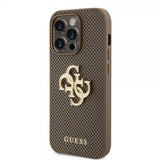Guess iPhone 15 Pro Max Skal Perforated Glitter Brun