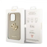 Guess iPhone 15 Pro Max Skal Perforated Glitter Guld