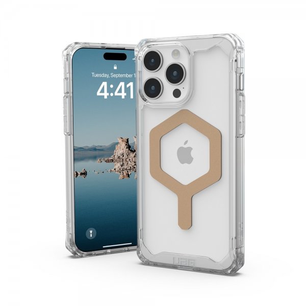 Urban Armor Gear (UAG) iPhone 15 Pro Max Skal Plyo MagSafe Ice Guld
