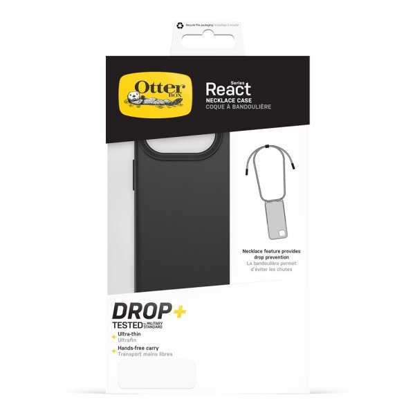 Otterbox iPhone 15 Pro Max Skal React Necklace MagSafe Svart