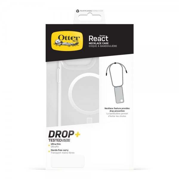 Otterbox iPhone 15 Pro Max Skal React Necklace MagSafe Transparent