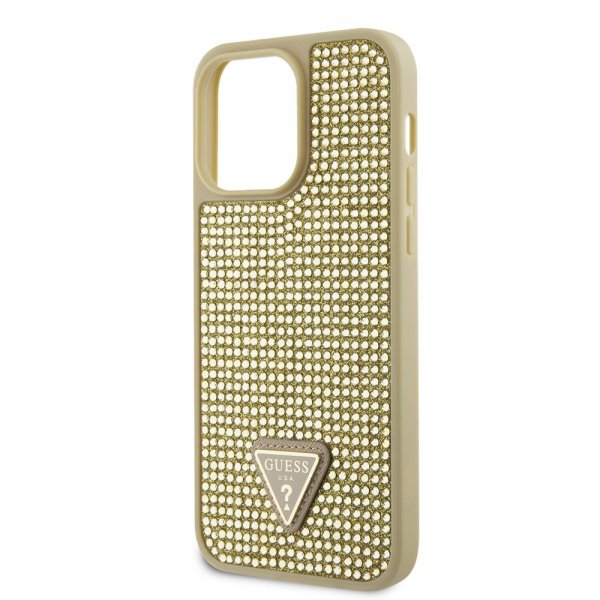 Guess iPhone 15 Pro Max Skal Rhinestone Guld
