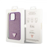 Guess iPhone 15 Pro Max Skal Rhinestone Lila