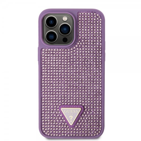 Guess iPhone 15 Pro Max Skal Rhinestone Lila
