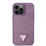 Guess iPhone 15 Pro Max Skal Rhinestone Lila