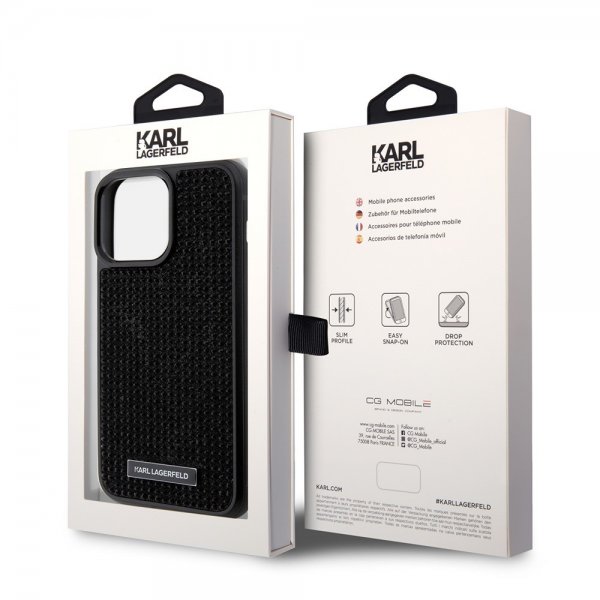 Karl Lagerfeld iPhone 15 Pro Max Skal Rhinestone Svart