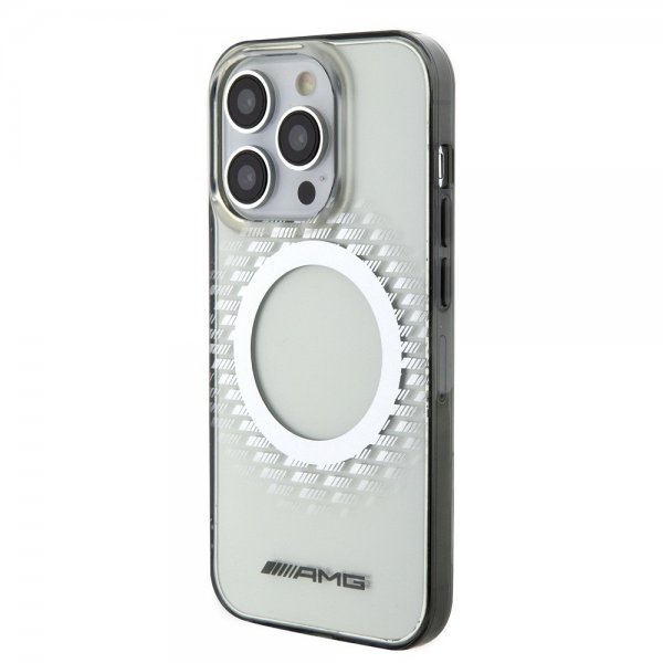 Mercedes Benz iPhone 15 Pro Max Skal Rhombus Pattern MagSafe AMG Transparent