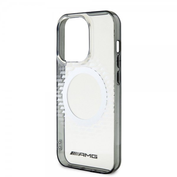 Mercedes Benz iPhone 15 Pro Max Skal Rhombus Pattern MagSafe AMG Transparent