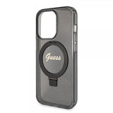 Guess iPhone 15 Pro Max Skal Ring Stand Glitter MagSafe Svart