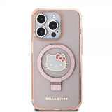Hello Kitty iPhone 15 Pro Max Skal Ring Stand MagSafe Rosa