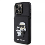 Karl Lagerfeld iPhone 15 Pro Max Skal Saffiano Card Slots & Stand Svart