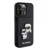 Karl Lagerfeld iPhone 15 Pro Max Skal Saffiano Card Slots & Stand Svart