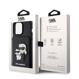 Karl Lagerfeld iPhone 15 Pro Max Skal Saffiano Card Slots & Stand Svart