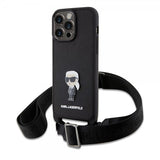 Karl Lagerfeld iPhone 15 Pro Max Skal Saffiano Crossbody Svart