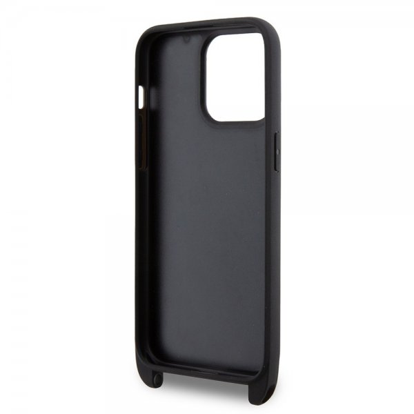 Karl Lagerfeld iPhone 15 Pro Max Skal Saffiano Karl & Choupette Crossbody Svart