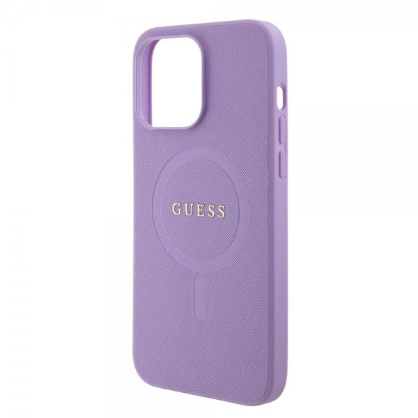 Guess iPhone 15 Pro Max Skal Saffiano MagSafe Lila