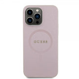 Guess iPhone 15 Pro Max Skal Saffiano MagSafe Rosa