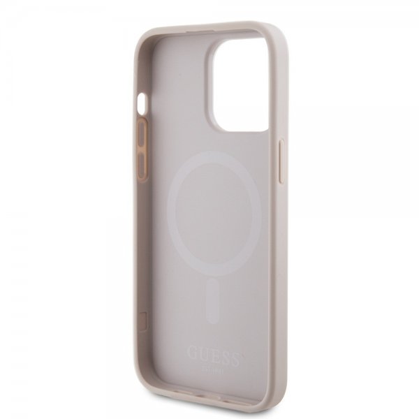Guess iPhone 15 Pro Max Skal Saffiano MagSafe Rosa