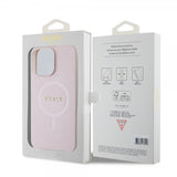 Guess iPhone 15 Pro Max Skal Saffiano MagSafe Rosa