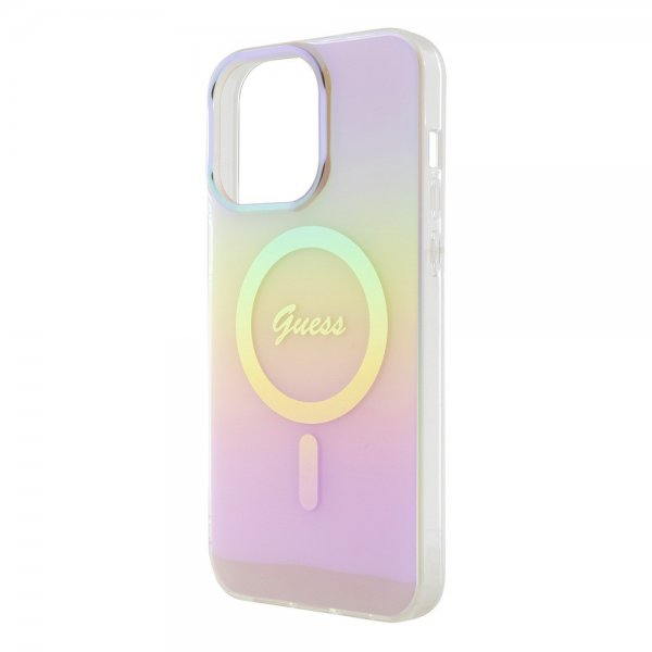 Guess iPhone 15 Pro Max Skal Script MagSafe Rosa