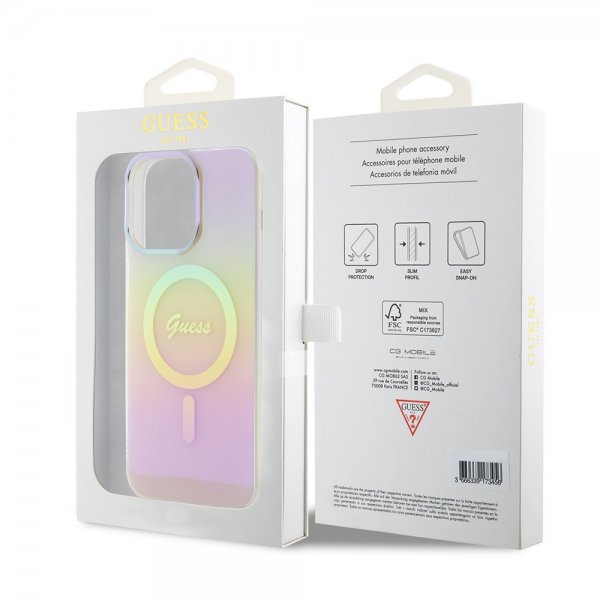 Guess iPhone 15 Pro Max Skal Script MagSafe Rosa