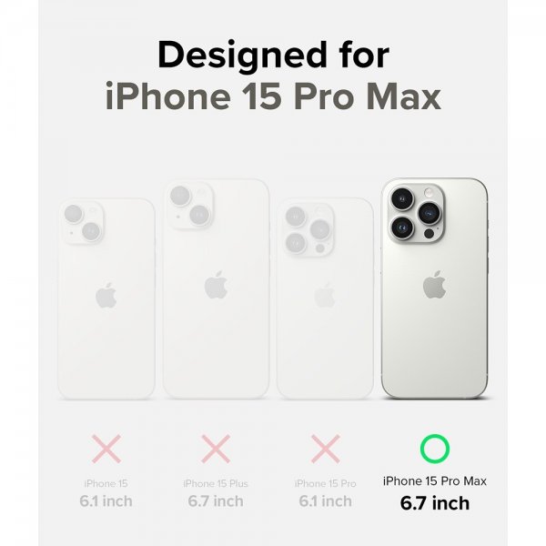 Ringke iPhone 15 Pro Max Skal Silicone Magnetic Grå