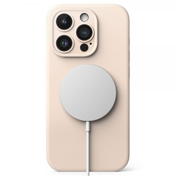 Ringke iPhone 15 Pro Max Skal Silicone Magnetic Pink Sand