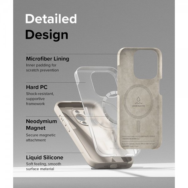 Ringke iPhone 15 Pro Max Skal Silicone Magnetic Stone