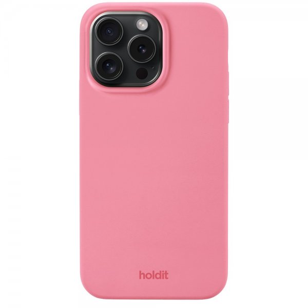 holdit iPhone 15 Pro Max Skal Silikon Rouge Pink