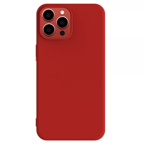 X-Level iPhone 15 Pro Max Skal Silikontextur Röd