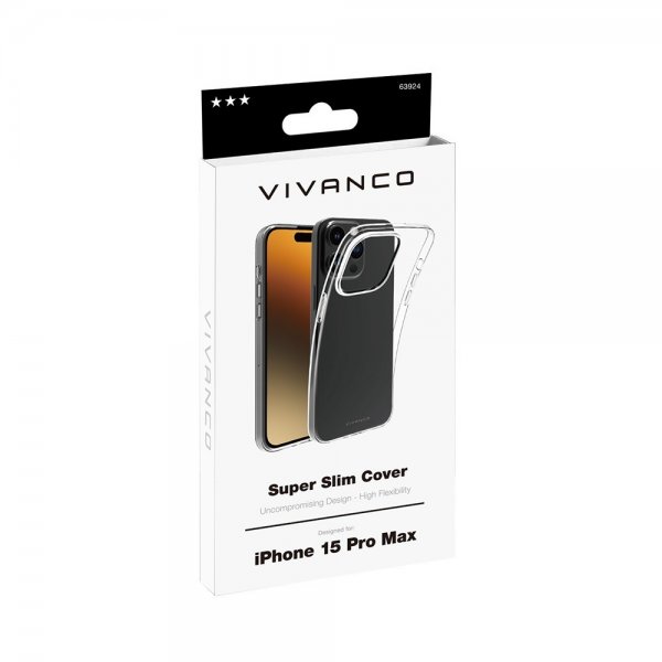 Vivanco iPhone 15 Pro Max Skal Slim TPU Transparent