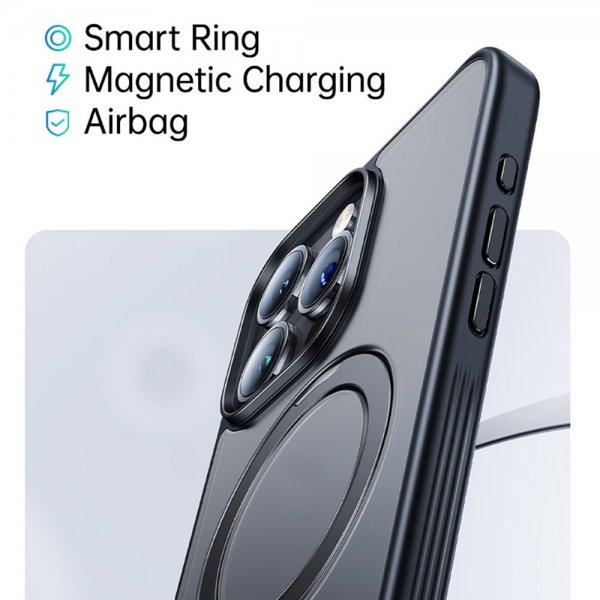 Baseus iPhone 15 Pro Max Skal Smart Ring Series MagSafe Svart