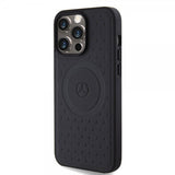 Mercedes Benz iPhone 15 Pro Max Skal Star Pattern MagSafe Svart