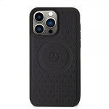 Mercedes Benz iPhone 15 Pro Max Skal Star Pattern MagSafe Svart