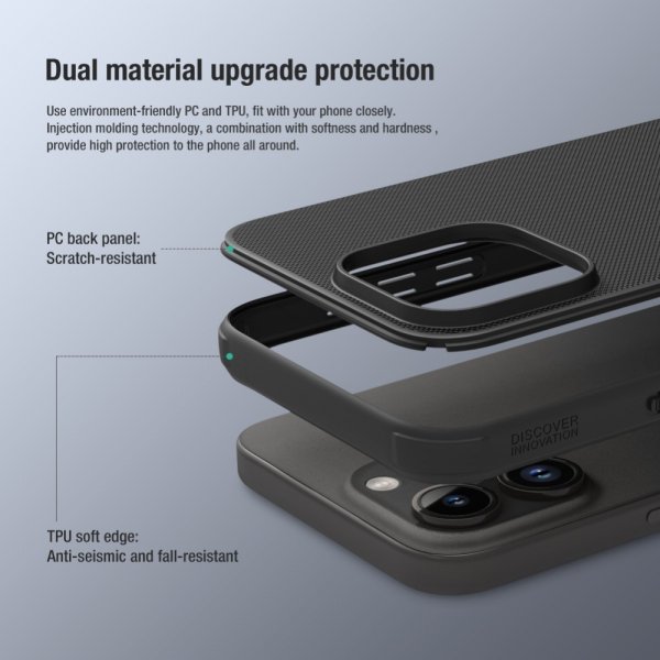 Nillkin iPhone 15 Pro Max Skal Super Frosted Shield Pro Grön