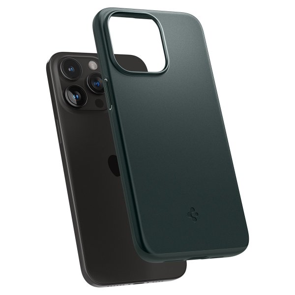 Spigen iPhone 15 Pro Max Skal Thin Fit Abyss Green
