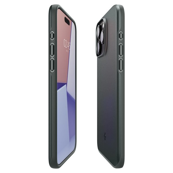 Spigen iPhone 15 Pro Max Skal Thin Fit Abyss Green