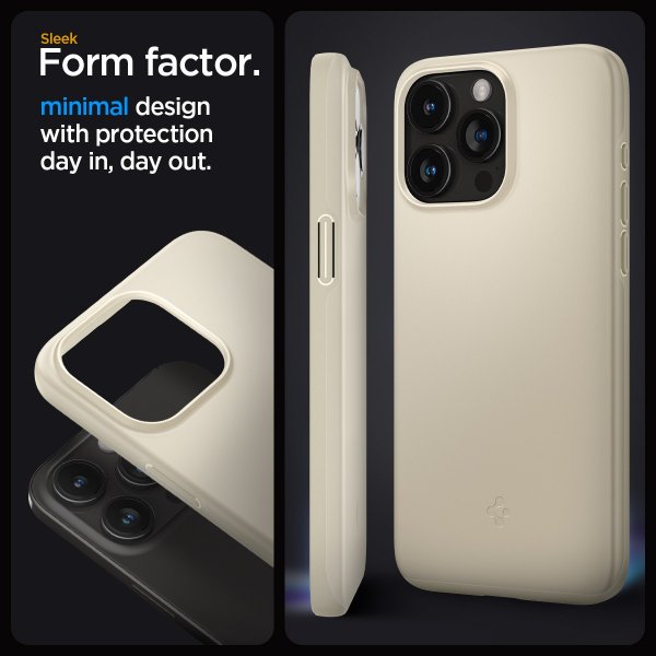 Spigen iPhone 15 Pro Max Skal Thin Fit Mute Beige